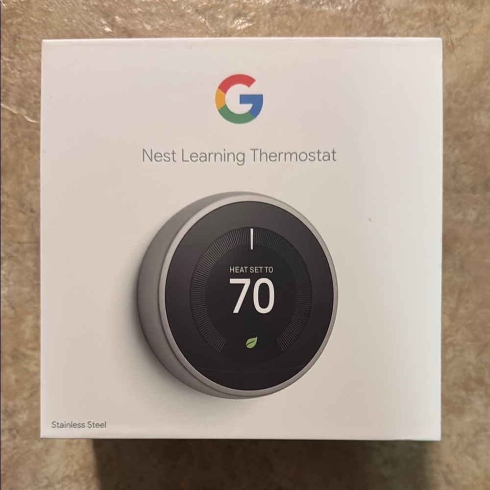 Google Nest Learning Thermostat - Stainless Steel
